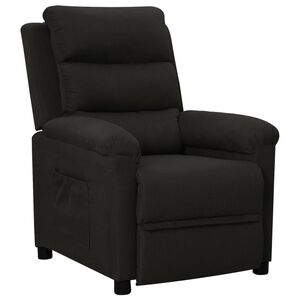 vidaXL Fotoliu rabatabil, negru, material textil