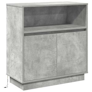 vidaXL Bufet LED Gri beton 71 x 34,5 x 75 cm Lemn compozit