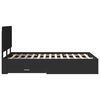 vidaXL Cadru de pat cu headboard Negru 120 x 190 cm Lemn compozit