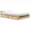 vidaXL Cadru de pat cu 4 sertare, 160 x 200 cm, lemn masiv de pin