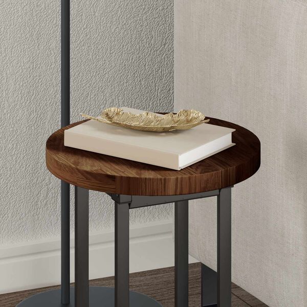 vidaXL Placă de masă Maro deschis &Oslash; 30 x 2,5 cm Lemn de stejar masiv