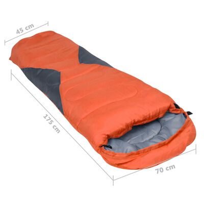 vidaXL Sac de dormit ușor pentru copii tip mumie portocaliu 670 g 10°C