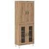 vidaXL Bufet Stejar Artizanal 69,5 x 34 x 180 cm Lemn prelucrat