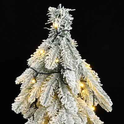 vidaXL Brad de Crăciun artificial cu 300 LED-uri/zăpadă pufoasă 210 cm