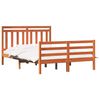 vidaXL Cadru de pat cu headboard Maroniu cerat 160 x 200 cm