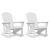 vidaXL Fotolii Adirondack Marmite 2 buc. Alb HDPE