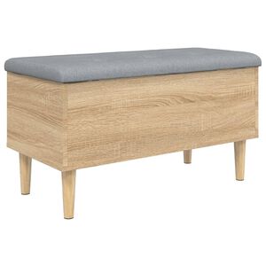 vidaXL Bancă de depozitare, stejar sonoma, 82x42x46 cm, lemn prelucrat