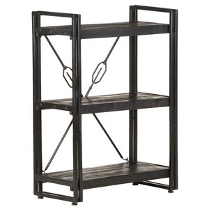 vidaXL Bibliotecă cu 3 rafturi, negru, 60x30x80 cm, lemn masiv mango