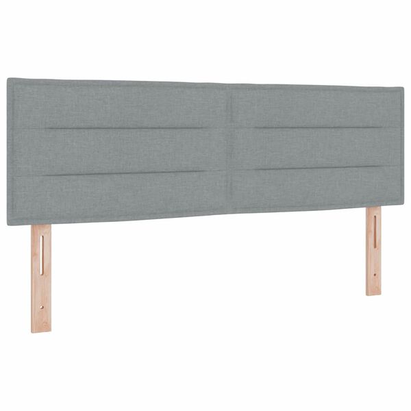 vidaXL Tăblie cap cu headboard Gri deschis 144 cm Piele artificială