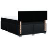 vidaXL Pat box spring cu saltea, negru, 160x200 cm, textil