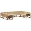 vidaXL Set de canapele de exterior 9 buc. Natural și Bej