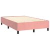 vidaXL Pat box spring cu saltea, roz, 120x200 cm, catifea