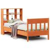 vidaXL Cadru pat fără saltea, maro ceruit, 75x190 cm, lemn masiv pin
