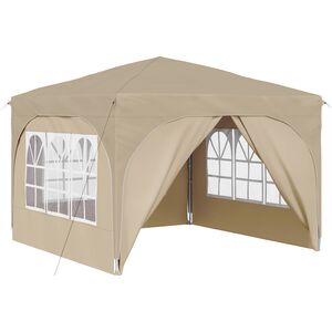 vidaXL Cort de Petrecere Pop-up 290 x 290 x 245 cm Crem