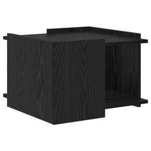 vidaXL Masă de cafea Stejar Negru 50,5 x 50 x 33 cm Lemn prelucrat