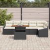 vidaXL Set de canapele pentru grădină 7 pcs Negru Rattan poli