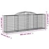 vidaXL Coșuri gabion arcuite 4 buc, 300x50x100/120 cm fier galvanizat