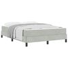 vidaXL Pat cu arcuri cu saltea Gri deschis 140 x 190 cm țesătură