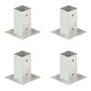 vidaXL Suporți st&acirc;lp, 4 buc., metal galvanizat, 71 mm