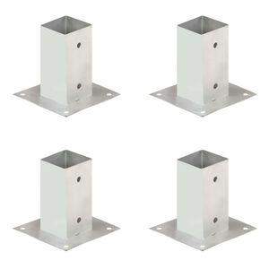 vidaXL Suporți st&acirc;lp, 4 buc., metal galvanizat, 71 mm