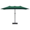 vidaXL Parasol de Grădină Verde 385 x 209 x 244 cm țesătură