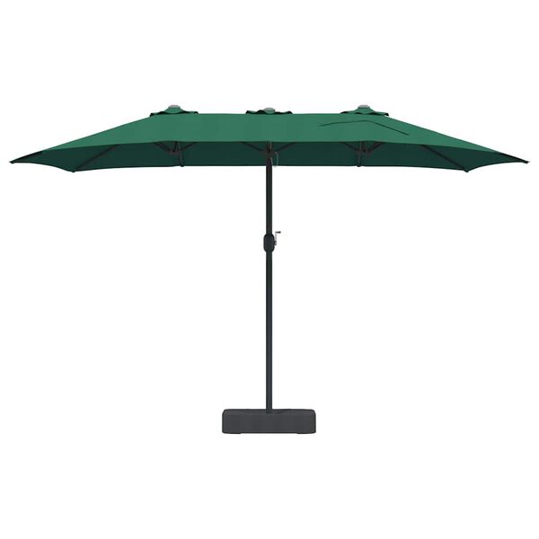 vidaXL Parasol de Grădină Verde 385 x 209 x 244 cm țesătură