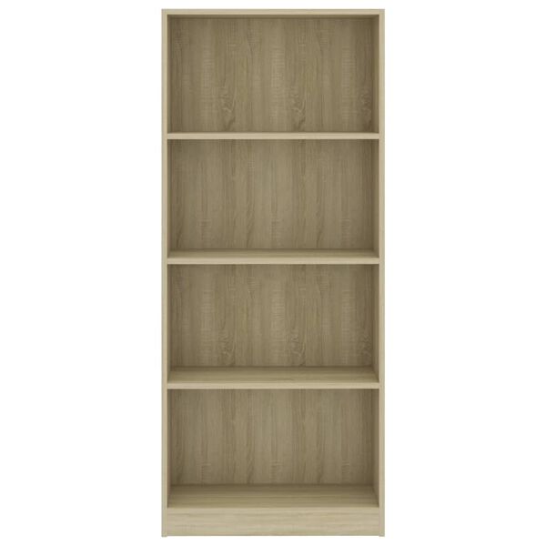 vidaXL Bibliotecă 4 rafturi, stejar sonoma 60x24x142 cm lemn prelucrat