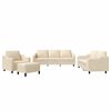 vidaXL Set de canapele cu perne, 4 piese, crem, textil