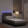 vidaXL Cadru de pat cu LED fără saltea Taupe 90x190 cm Material