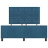 vidaXL Pat cu arcuri cu headboard Albastru &icirc;nchis 140 x 190 cm Catifea