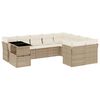 vidaXL Set canapele de grădină cu perne, 10 piese, bej, poliratan