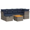 vidaXL Set canapele de grădină, 7 piese, cu perne, gri, poliratan