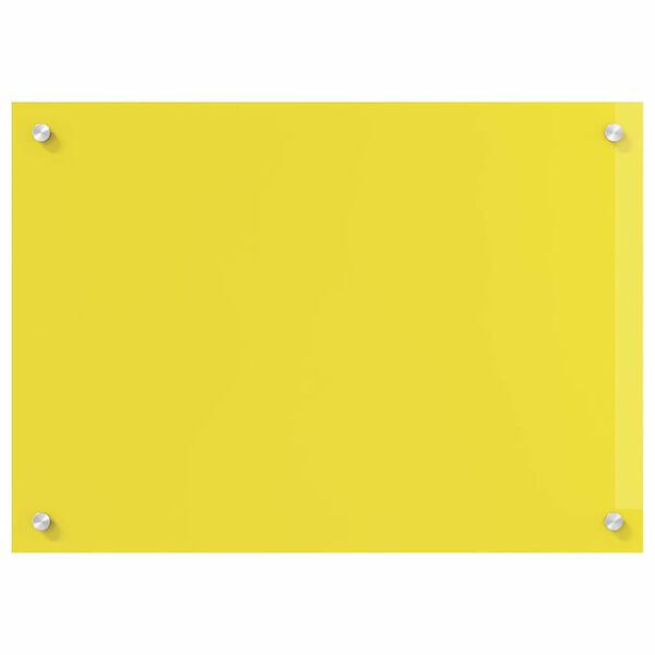 vidaXL Spate de bucătărie 2 pcs Galben 70 x 50 cm sticlă securizată