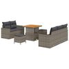 vidaXL Set de canapele pentru grădină cu pernă 8 pcs Gri poliratan