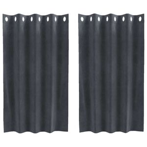 vidaXL Perdele 2 buc. Gri deschis 140 x 140 cm Catifea