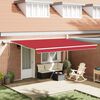 vidaXL Cortina Retractabilă Roșu 450 &times; 300 cm Material textil și oțel