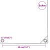vidaXL Prelată, antracit, 3x4 m, 650 g/m&sup2;
