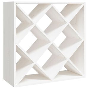 vidaXL Dulap de vinuri, alb, 62x25x62 cm, lemn masiv de pin