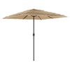vidaXL Umbrelă soare de grădină cu st&acirc;lp din oțel, maro 248x248x248 cm