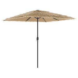 vidaXL Umbrelă soare de grădină cu st&acirc;lp din oțel, maro 248x248x248 cm