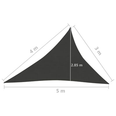 vidaXL Pânză parasolar , antracit , 3x4x5 m, HDPE ,160 g / m²