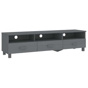 vidaXL Dulap TV &bdquo;HAMAR&rdquo;, gri &icirc;nchis, 158x40x40 cm, lemn masiv de pin