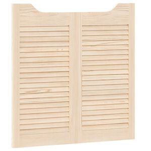 vidaXL Uși oscilante 2 buc. 80 x 40 cm Lemn masiv de pin natural