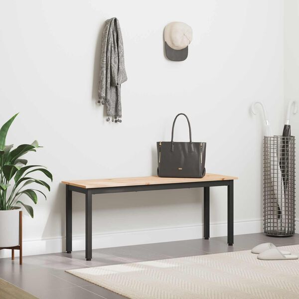 vidaXL bancă natural 110 x 35 x 45 cm Lemn de pin masiv