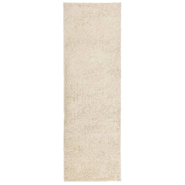 vidaXL Covor pufos "PAMPLONA" cu fire înalte, auriu modern, 80x250 cm