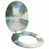 vidaXL Capac de toaletă cu &icirc;nchidere lentă Verde 44 x 38 cm Placă MDF