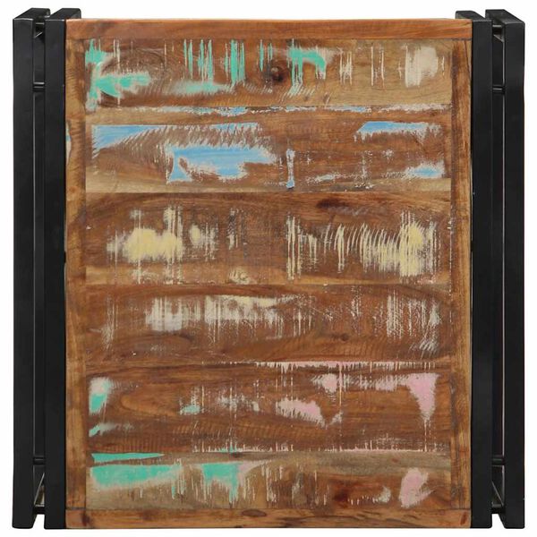 vidaXL Masuta de cafea multicolora 50x50x35 cm lemn masiv recuperat