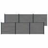 vidaXL Panou de Gardă 6 buc. 1020 x 146 cm WPC și Aluminiu Gri