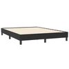 vidaXL Pat box spring cu saltea, negru, 140x210 cm, catifea