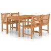 vidaXL Set de mobilier de grădină cu 5 piese, 150x90 cm, lemn masiv de tec